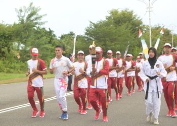 Api PON XXI Disambut Bupati, Forkopimda dan Masyarakat Aceh Jaya