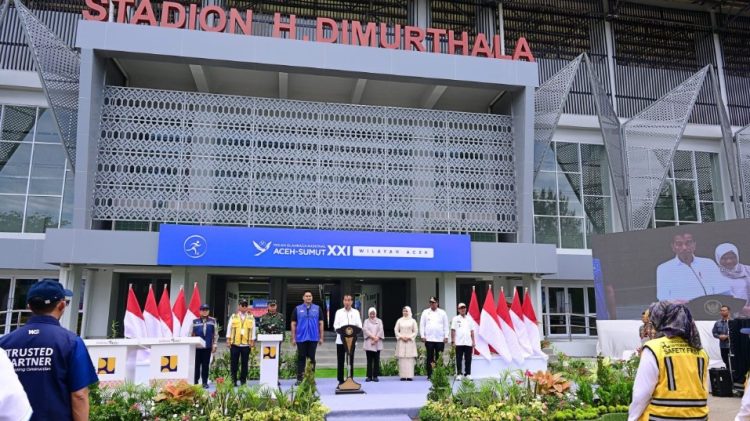 Pj Gubernur Dampingi Presiden Jokowi Resmikan 18 Venue PON XXI di Aceh