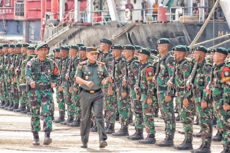 Selesai Bertugas di Perbatasan Indonesia-Papua Nugini, 450 Prajurit TNI Kembali ke Aceh