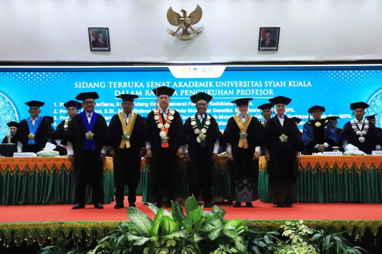 Universitas Syiah Kuala Kukuhkan 4 Profesor Baru