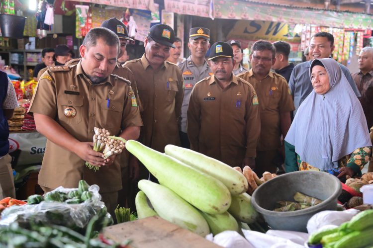 Pj Bupati Aceh Besar Tinjau Pasar Induk Lambaro