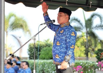 Bupati Aceh Besar Pimpin Apel Perdana OPD di Kota Jantho