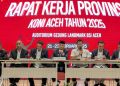 KONI Aceh Reker di Landmark BSI, Bahas Persiapan Pra PORA hingga PON