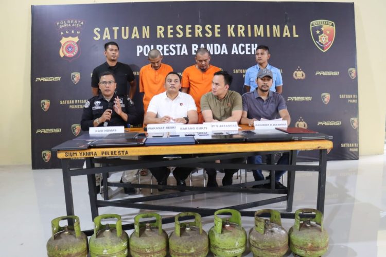 Polisi Banda Aceh Tangkap Pencuri dan Penadah Tabung Gas hingga Laptop