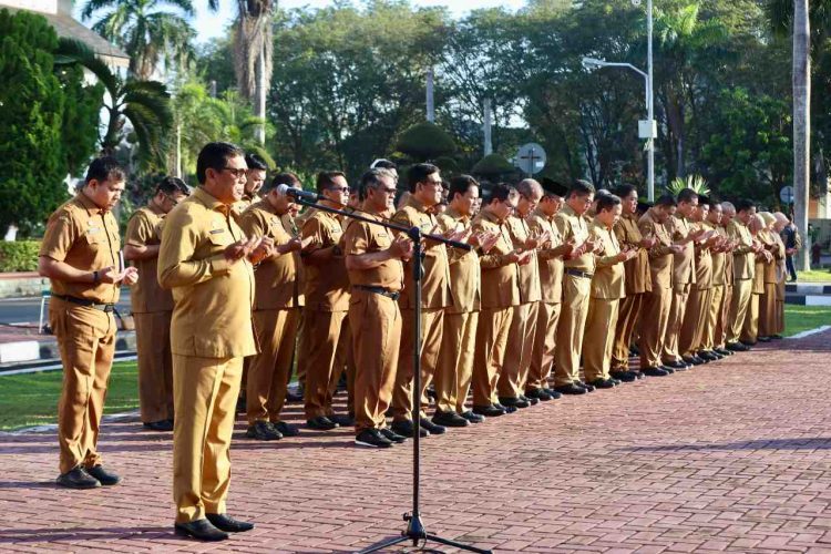 Apel Pagi Perdana di Bulan Ramadhan, Ini Pesan Gubernur untuk Pegawai Pemerintah Aceh