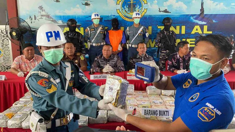 Penyelundupan 100 Kg Sabu-Sabu Digagalkan TNI AL di Aceh Utara