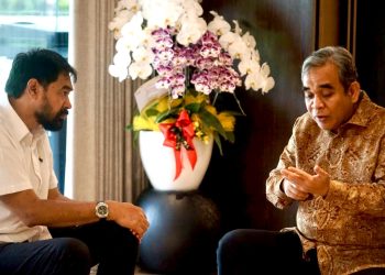 Gubernur Mualem Bertemu Ketua MPR Ahmad Muzani Bahas Pembangunan Aceh