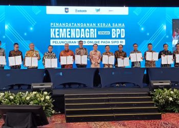 Bank Aceh dan BPD se-Indonesia Bersama Kemendagri Tandatangani Pelaksanaan SP2D Online