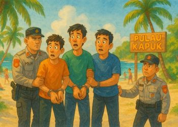 Polisi Tangkap 3 Pria Terkait Praktik Pungli di Kawasan Wisata Pantai Pulau Kapuk Lhoknga