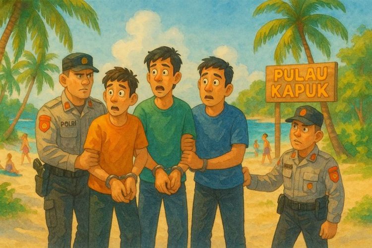 Polisi Tangkap 3 Pria Terkait Praktik Pungli di Kawasan Wisata Pantai Pulau Kapuk Lhoknga