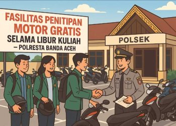 Polsek Jajaran Polresta Banda Aceh Terima Penitipan Motor Gratis Selama Libur Kuliah