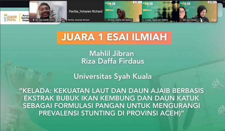 Mahasiswa Kedokteran USK Raih Juara 1 Lomba Esai Ilmiah KSE JUARA 2025 dengan Inovasi KELADA