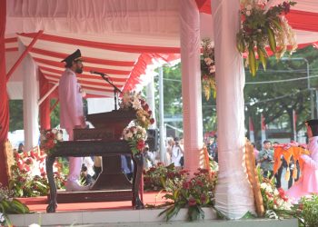 Gubernur Aceh Muzakir Manaf Perdana Pimpin Upacara HUT RI, Ingatkan Pentingnya Persatuan