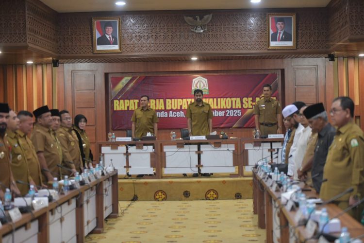 Mualem Sampaikan Sejumlah Arahan dalam Rapat Kerja Bupati dan Wali Kota se-Aceh