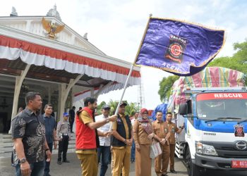 Mualem Start Distribusi Logistik, Aceh Tingkatkan Kesiapsiagaan Bencana