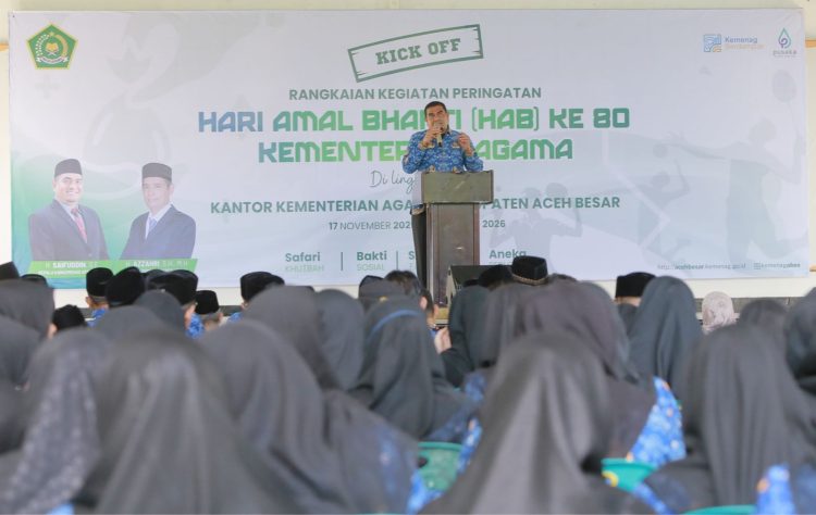 Kemenag Aceh Besar Resmi Kick Off Kegiatan Peringatan Hari Amal Bakti ke-80
