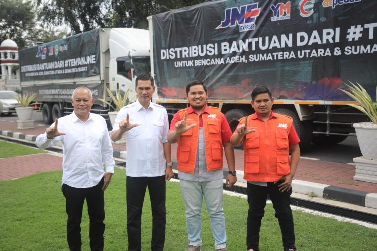 Lewat Gerakan “Bergerak Bersama”, JNE Kirim 500 Ton Logistik ke Wilayah Terdampak Aceh