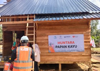 60 Huntara Baru Dibangun di Langkahan Aceh Utara