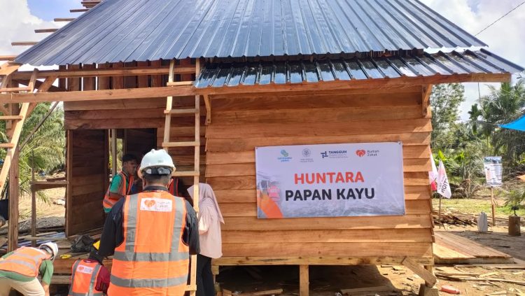 60 Huntara Baru Dibangun di Langkahan Aceh Utara