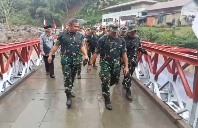Bupati Bener Meriah Apresiasi TNI, Jembatan Bailey Jalur Nasional Rampung Dibangun
