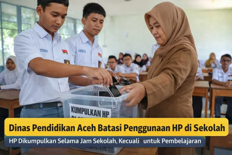 Dinas Pendidikan Aceh Batasi Penggunaan HP di Sekolah