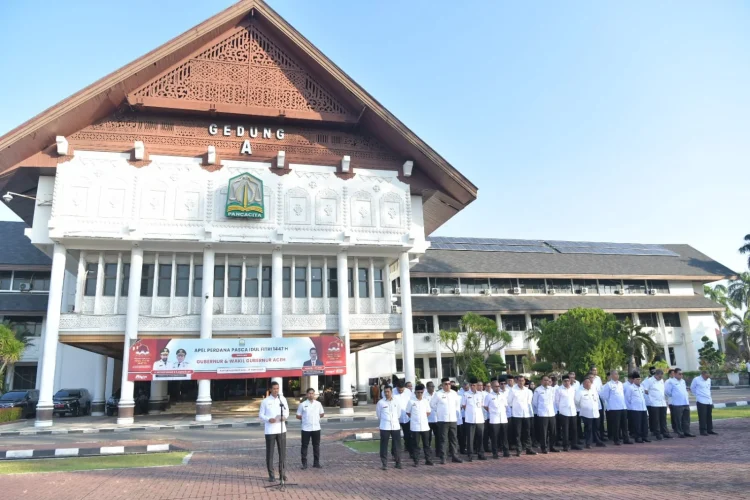 Apel Perdana Usai Lebaran, Sekda Aceh Ajak ASN Perkuat Disiplin dan Kinerja