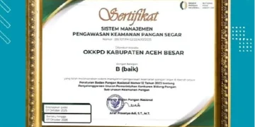 Badan Pangan Nasional Beri Penghargaan untuk Dinas Pangan Aceh Besar