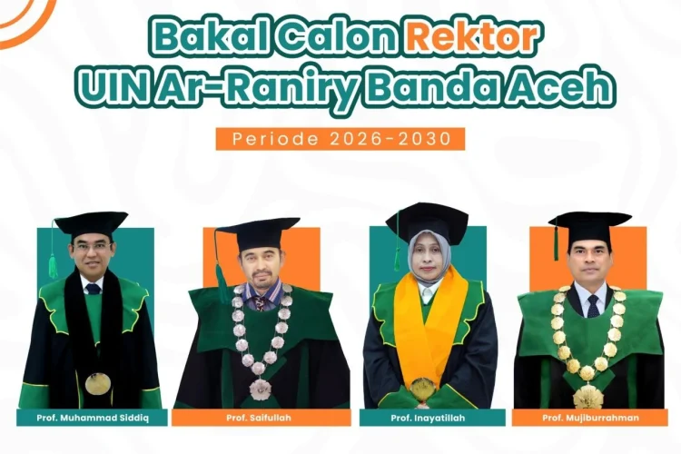 UIN Ar-Raniry Tetapkan 4 Bakal Calon Rektor 2026-2030