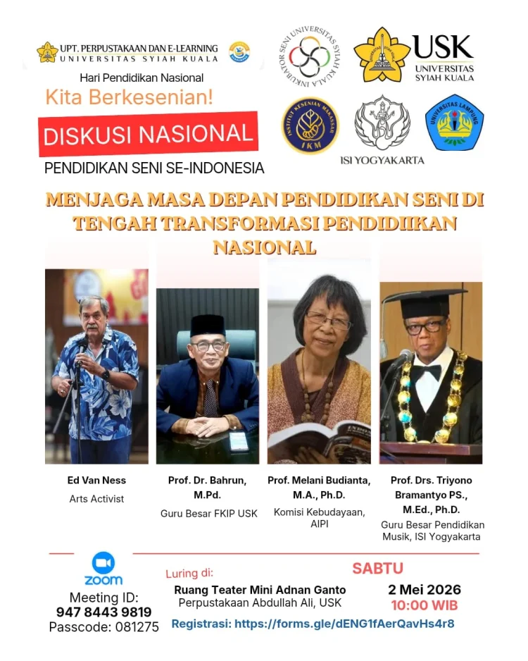 Hardiknas 2026 Universitas Syiah Kuala Gelar Diskusi Nasional Pendidikan Seni