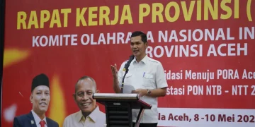 Rakerprov KONI Aceh 2026 Resmi Dibuka, Sekda Tekankan Pembinaan Atlet Berkelanjutan