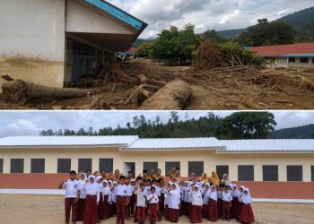 Kabar Baik dari Aceh Tengah, Siswa SDN 10 Linge Mulai Belajar di Ruang Kelas Darurat