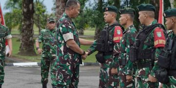 Prajurit Yonif 115/Macan Leuser Aceh Selatan Jalani Pemeriksaan Kesiapan Tugas di Perbatasan RI-PNG