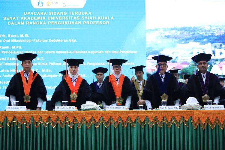 USK Kukuhkan 5 Profesor Baru, Perkuat Riset dan Inovasi untuk Pembangunan Aceh