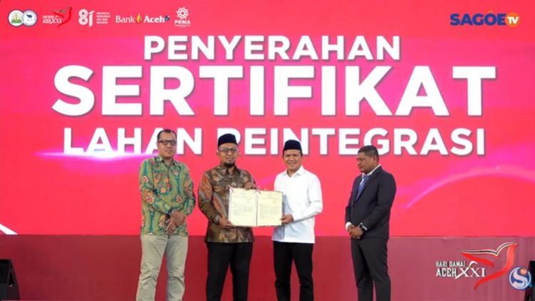 600 Hektare Tanah untuk Eks Kombatan dan Korban Konflik Aceh
