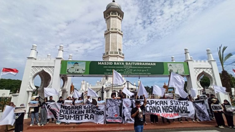 9 Bulan Bencana Aceh-Sumatra, Koalisi Sipil Kibarkan Bendera Putih dan Desak Status Nasional