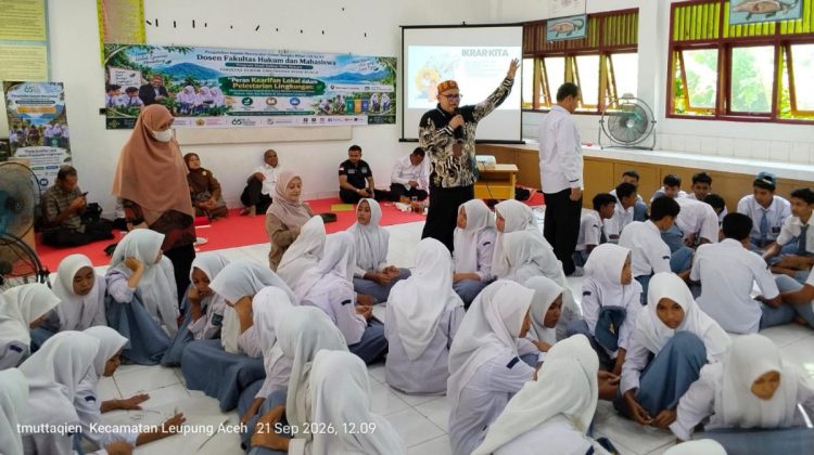 FH USK Mulai Pekan Pengabdian di Aceh Besar, Siswa Diajak Lindungi Hutan dan Tolak Narkoba