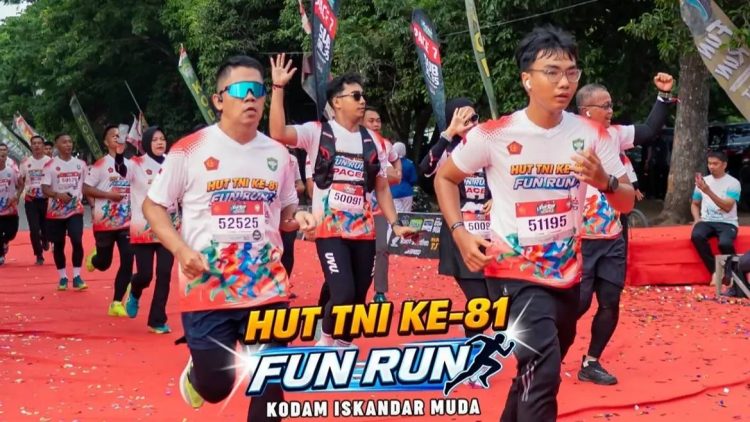 Semarak HUT ke-81 TNI di Banda Aceh, 2.500 Peserta Ikuti Fun Run 5K di Blang Padang