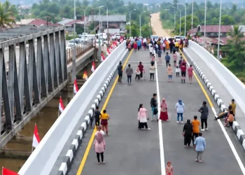 Jembatan Krueng Tingkeum “Selat Hormuz” Kutablang Kembali Beroperasi