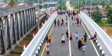 Jembatan Krueng Tingkeum “Selat Hormuz” Kutablang Kembali Beroperasi