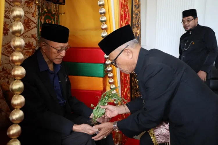 Wali Nanggroe Aceh Kembali dari Pengobatan di Malaysia, Disambut Peusijuek di Meuligoe