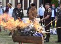 Polres Bireuen Musnahkan 10,5 Kg Sabu-Sabu dan 19,3 Kg Ganja, Selamatkan 50 Ribu Orang